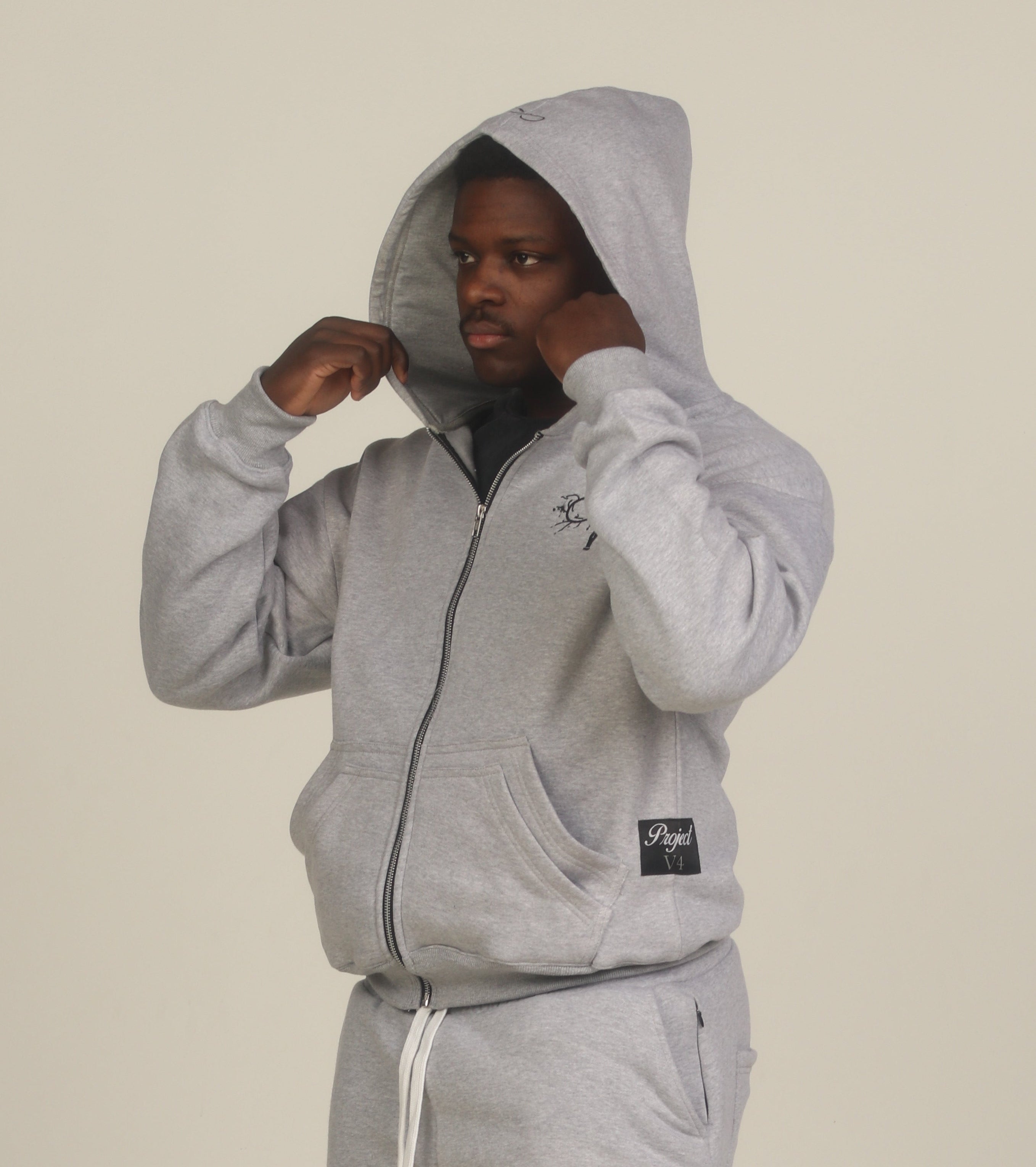 Ash Grey V4 Zip-Ups