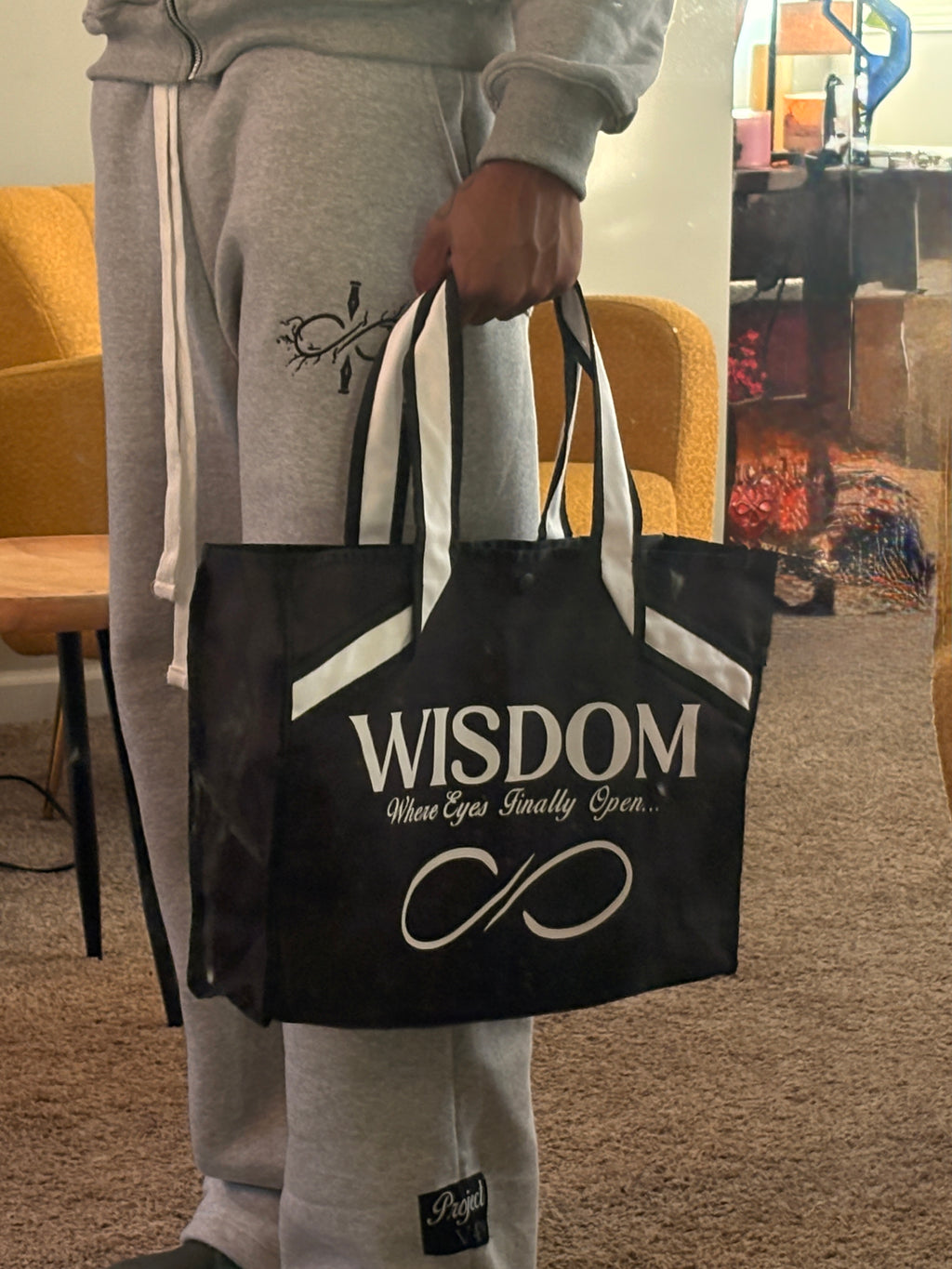 Black Compact Tote Bag