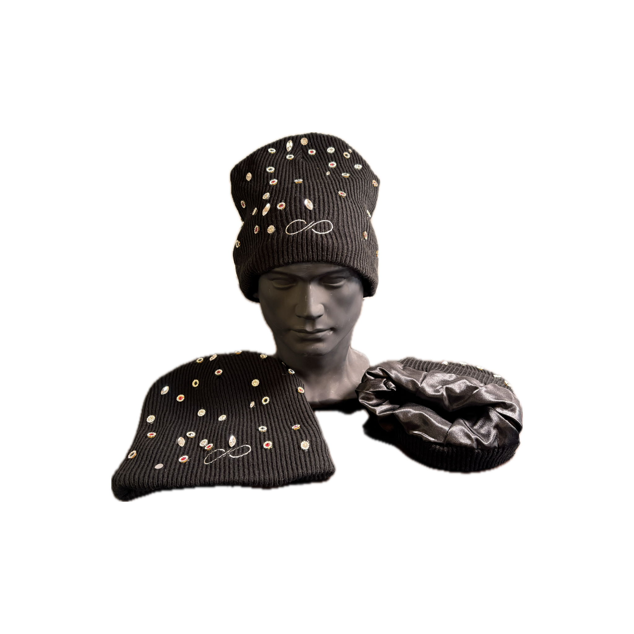 Crystal Silk Lined Beanies