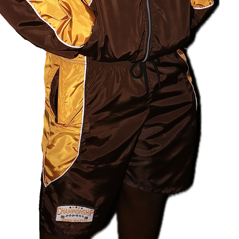Mustard Nylon Shorts