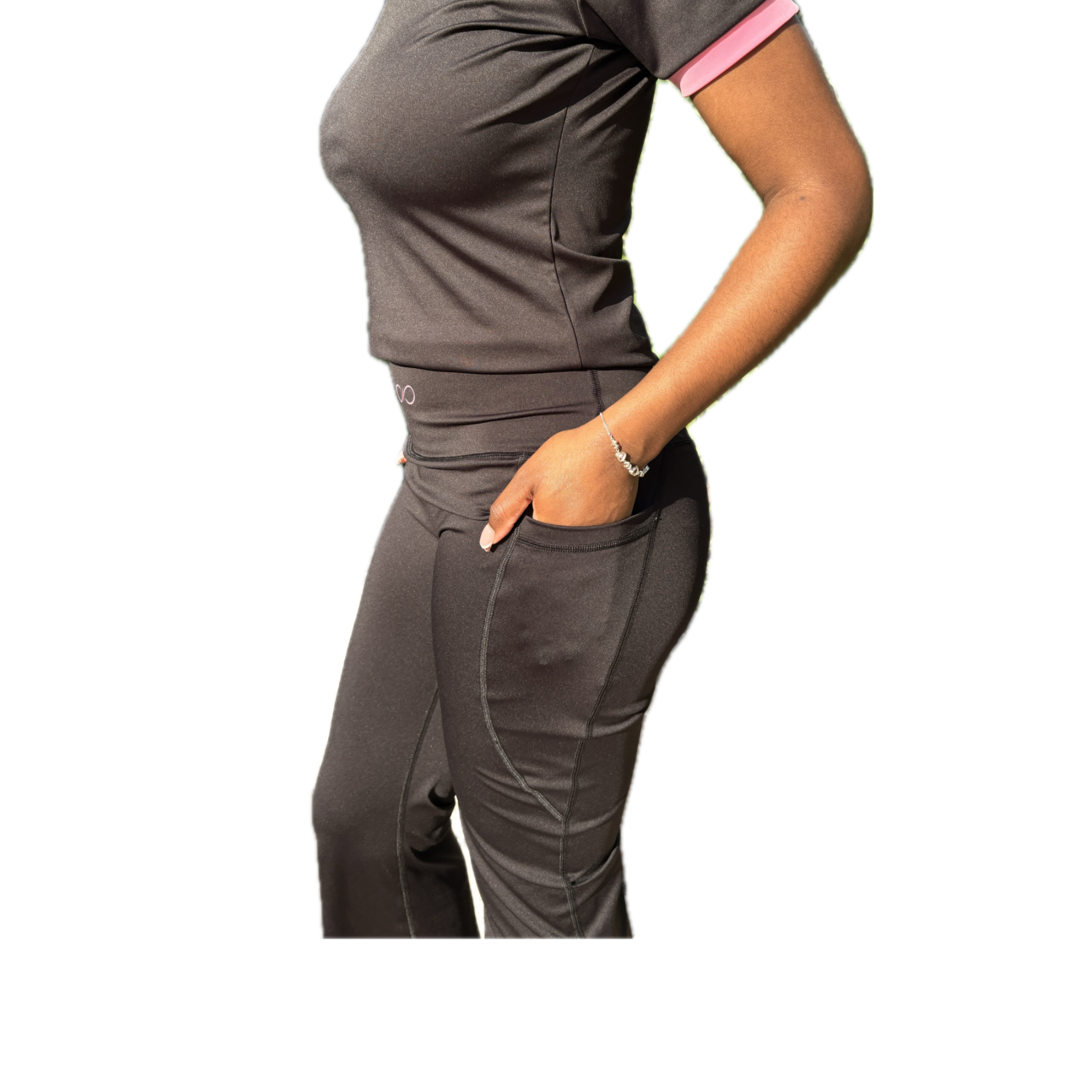 Rosé Flared Leggings